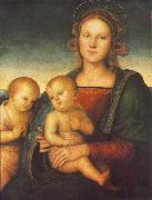 PERUGINO, Pietro Madonna with Child and Little St John af oil painting on canvas